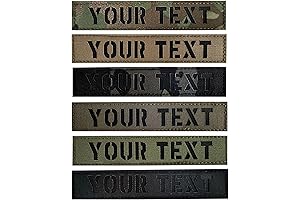 JUJUPUPS Custom Text 4x1" 5x1" IR Infrared Reflective Patch Call Sign Laser Cut Patch