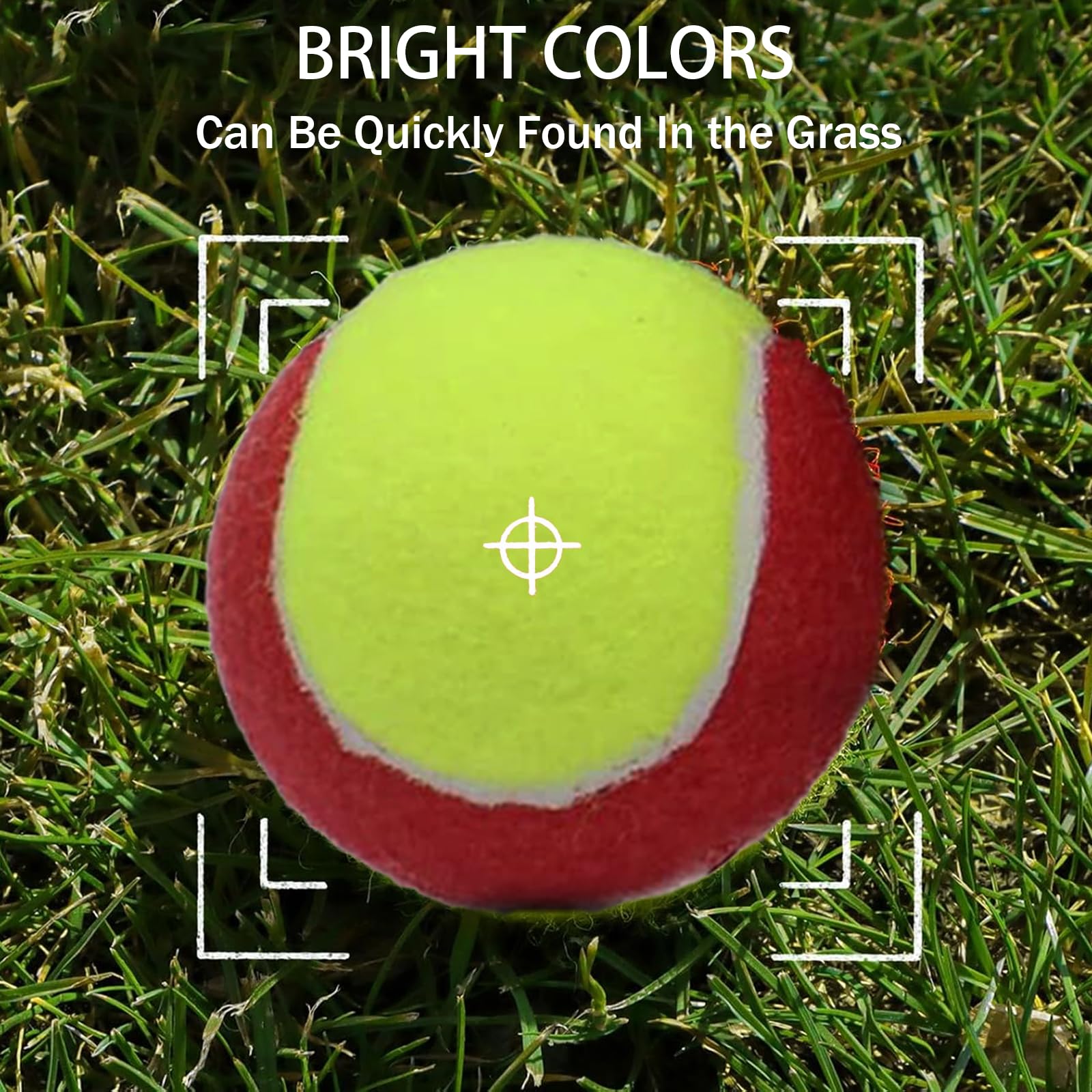 SHYUJAJIE Confezione da 20 palline da tennis 50% a bassa compressione per principianti giovani bambini allenamento pratica con borsa a rete per un facile trasporto