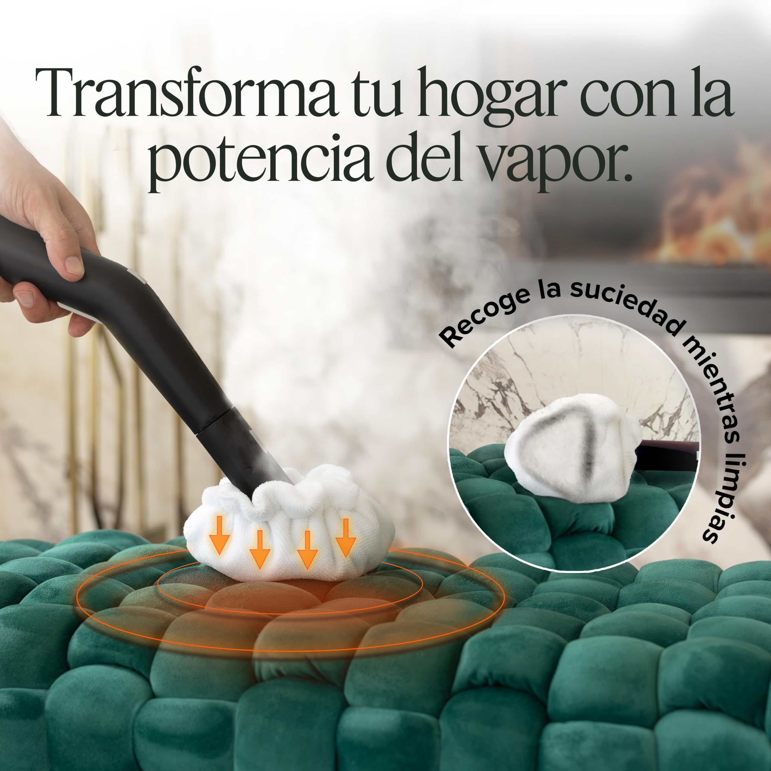 Limpiador de vapor Dupray Neat con kit de 27 accesorios - Potente limpieza para suelos, coches, azulejos, juntas, detalle y precisión (Neat incluye 16 cepillos diversos)