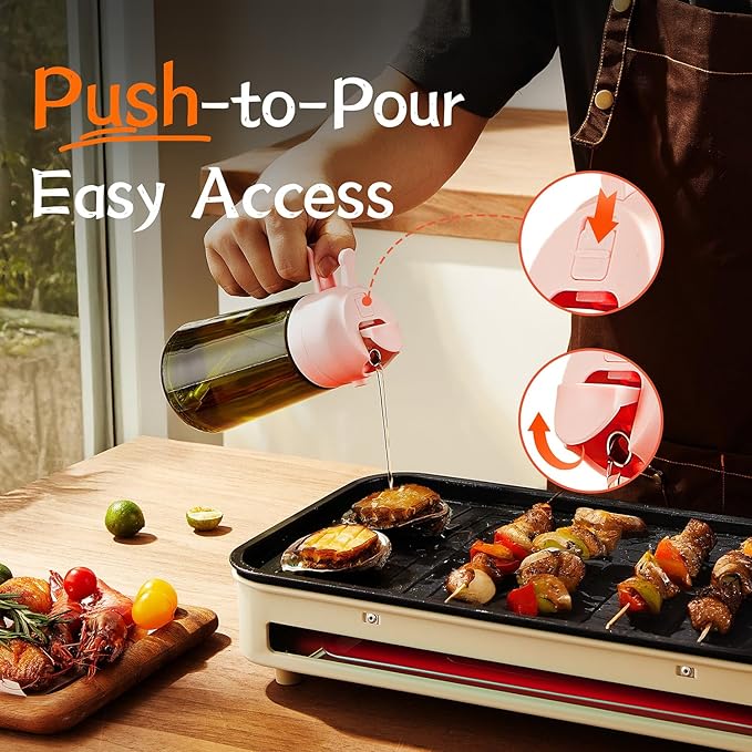 Enhance your culinary experience with our innovative oil spray bottle, meticulously crafted to preserve the freshness and flavor of your favorite olive oils. Designed with sunlight protection, this product ensures your oils remain fresh and free from spoilage, maintaining the high quality of your culinary creations. Whether you're an aspiring home chef or a seasoned professional, this spray bottle is the perfect addition to your kitchen essentials, bringing premium quality into every dish you prepare.