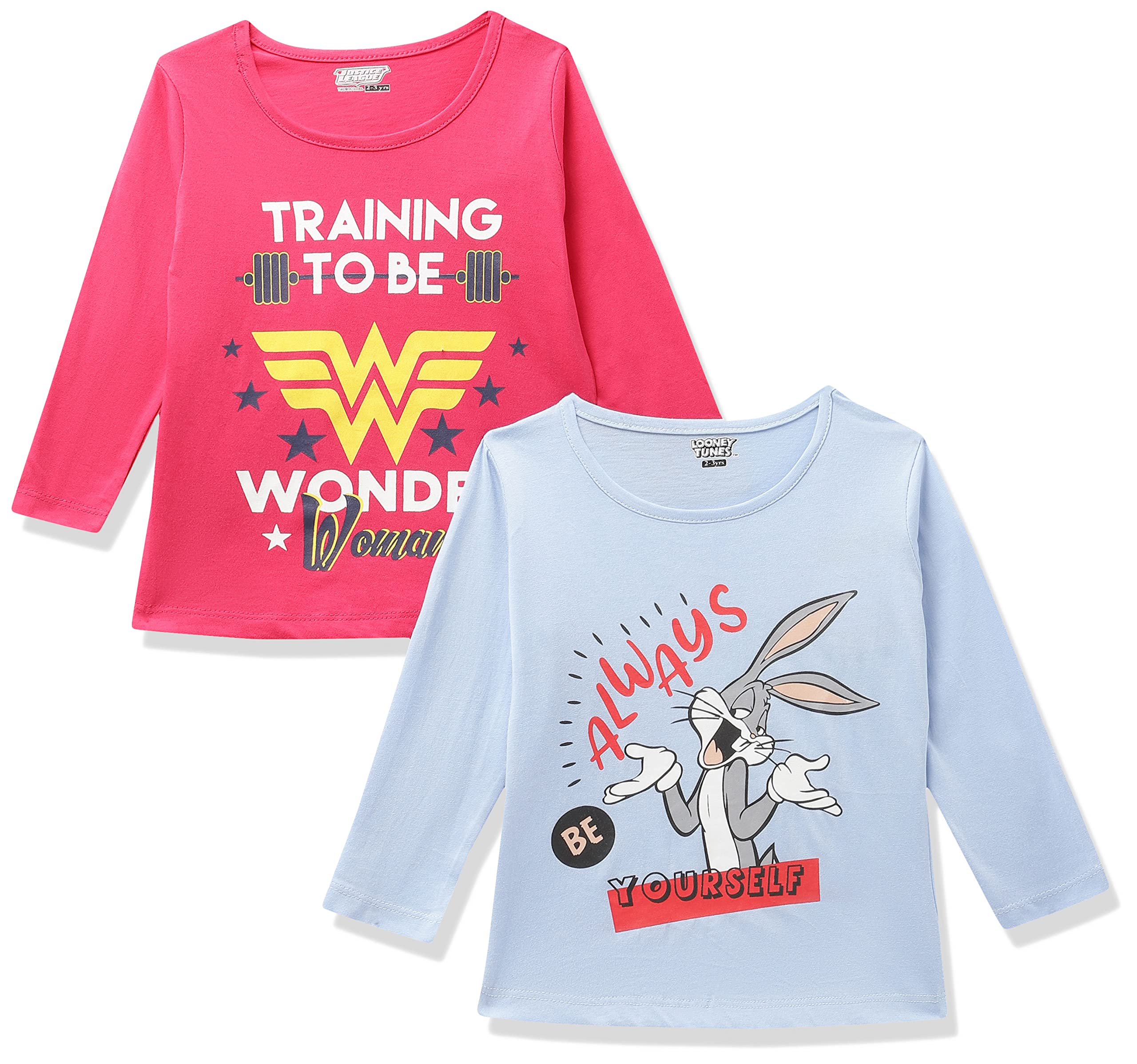 URBANPLAYERSURBAN PLAYER BY ETEENZ Girl's Regular T-Shirt (ETS13682ETGTOP_Multicolor 22)