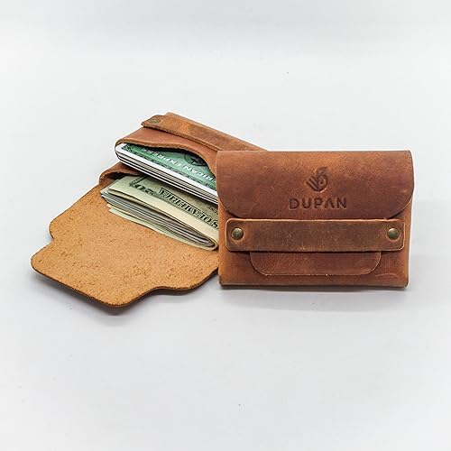 Miniatura 3 de Best wallets for men - Handmade Full Grain Leather Wallet - Enfold Front Pocket Two Compartiment Case - Minimalist Design, Large Capacity - Holds