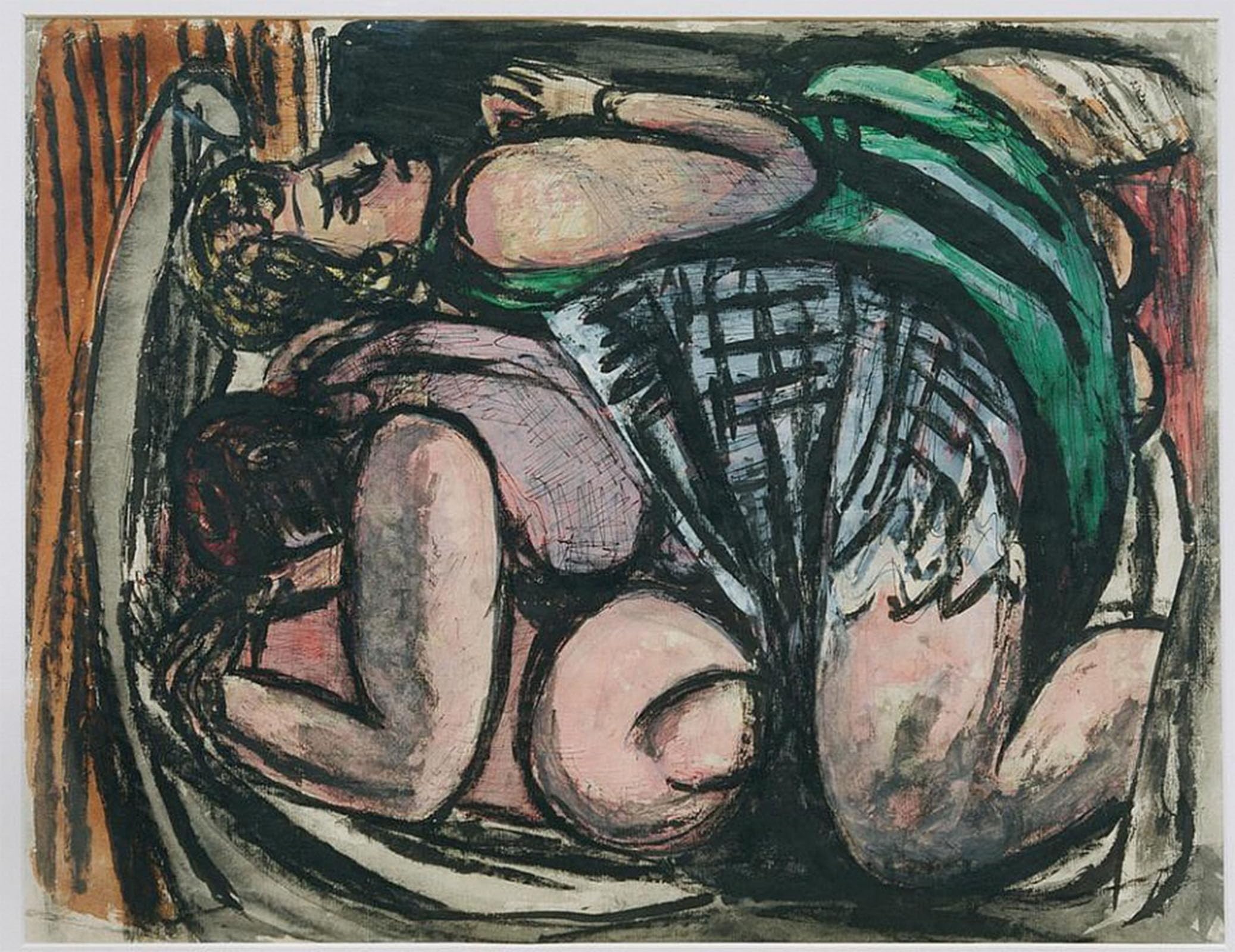 Max Beckmann Due donne bugiarde cuadro lienzo arte de alta fidelidad 60x90cm 5