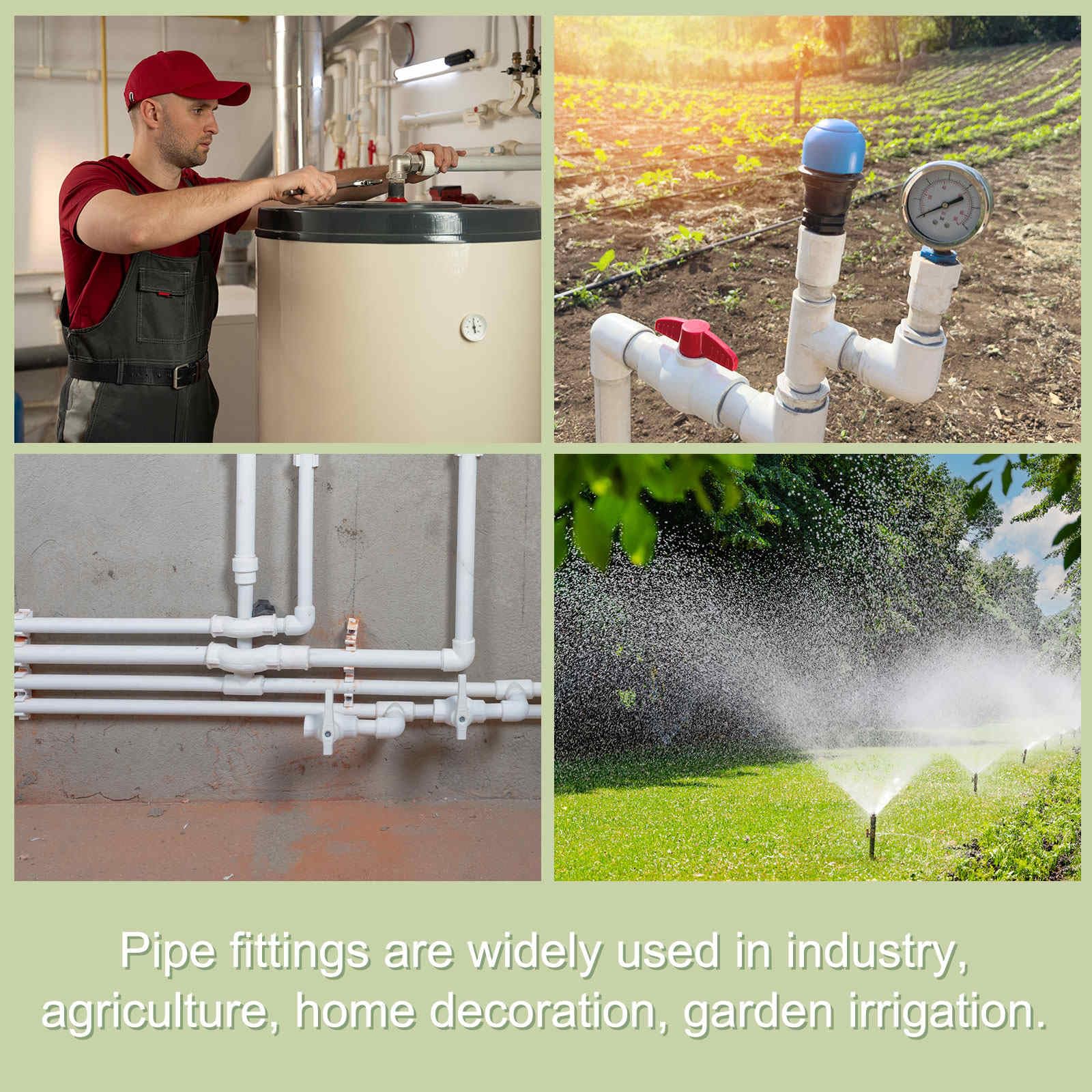HARFINGTON 2 acoplamientos reductores de PVC de 1 x 3/4 pulgadas, adaptador de accesorios de tubería de acoplamiento reductor DWV para alcantarillado, fontanería, desagüe, suministros de agua,