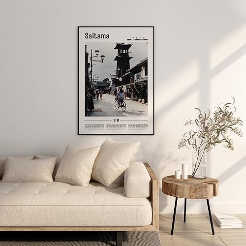 Miniatura 5 de Póster de Saitama, impresión de Saitama, arte de pared de Saitama, impresión asiática, póster de Asia, foto de Asia, póster de viaje mínimo