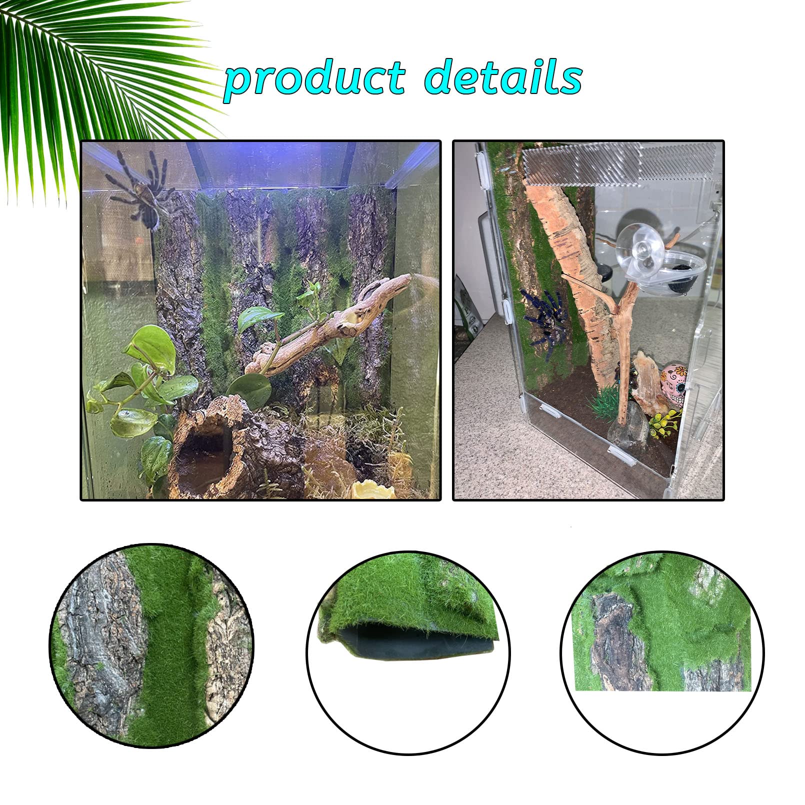 Kathson Korkrinden-Hintergrund Für Terrarien – Natürliche Klettermatte Für Reptilien (2 Stück, Ca. 40x30 Cm)