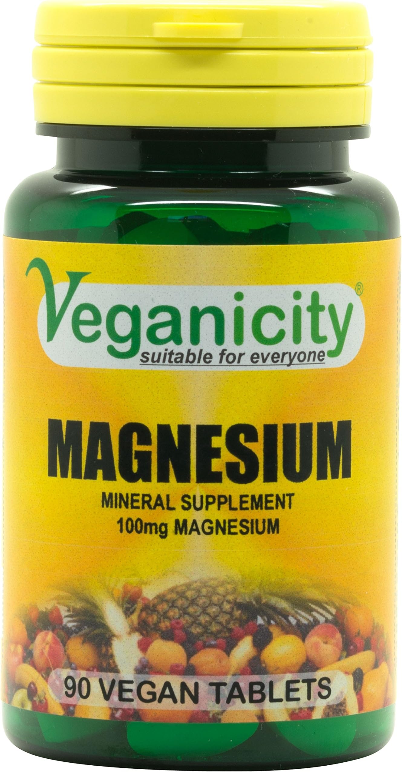 Magnesium 100mg : Bone & Joint Health Mineral Supplement - 90 Tablets, in a Planet-Friendly 99% Recycled Pot