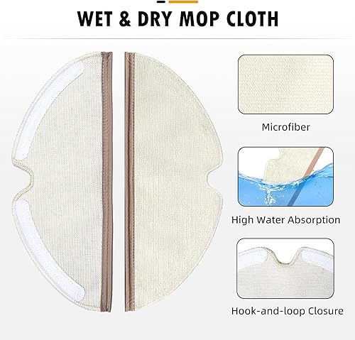 Miniatura 6 de Kit de accesorios de repuesto de 17 piezas compatible con aspiradora Roborock Q8 Max Q8 Max +Q5 ProQ5 Pro+, 2 cepillos principales, 6 cepillos