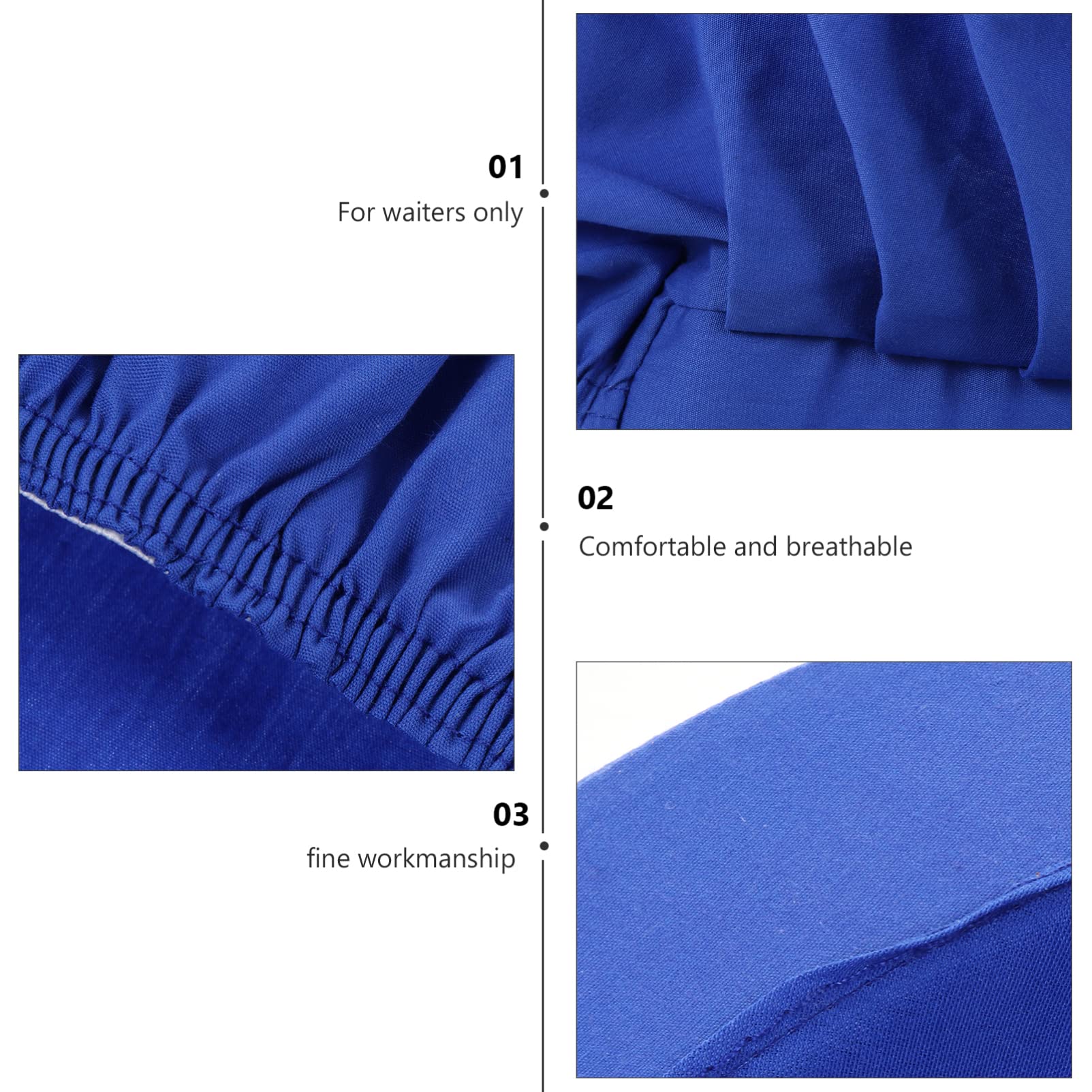HEALLILY Chef Cap Cappello Elastico in Cotone Traspirante per Cucina Uomini Donne Blu
