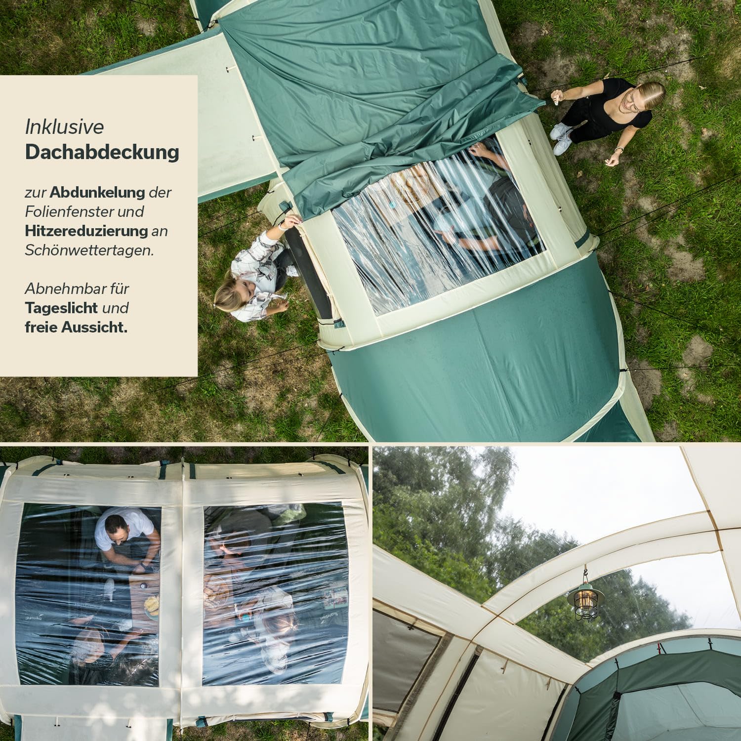 Skandika Kuppelzelt Kalmar | Campingzelt für 6 Personen, Dachfenster, Einlegeboden, 3000 mm Wassersäule, Familienzelt| Zelt für Camping, Outdoor, Festival