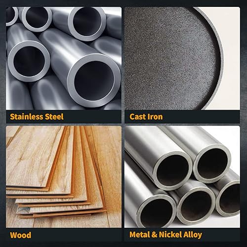 Miniatura 6 de POWERTEC QDB2010 Broca de cobalto de 14 pulgadas, paquete de 6, juego de brocas de cobalto M35 para metal, acero inoxidable y hierro fundido