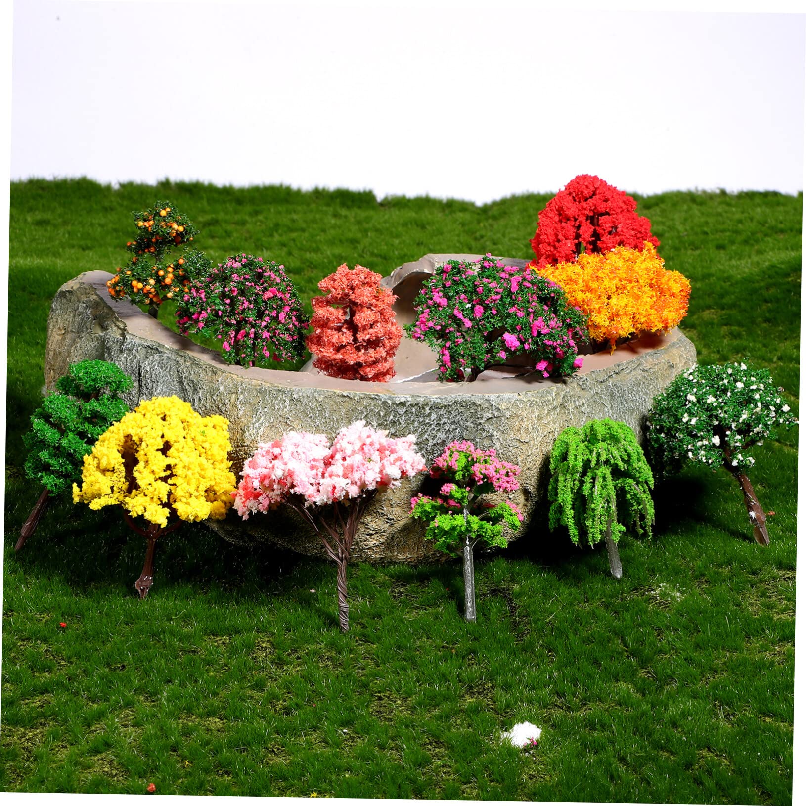 BESPORTBLE 60pezzi Alberi Modellini Per Paesaggi Miniaturizzati Decorazioni Realistiche Per Scene Ferroviarie e Miniatura Varietà Di Specie e Per Maggiore Vivacità