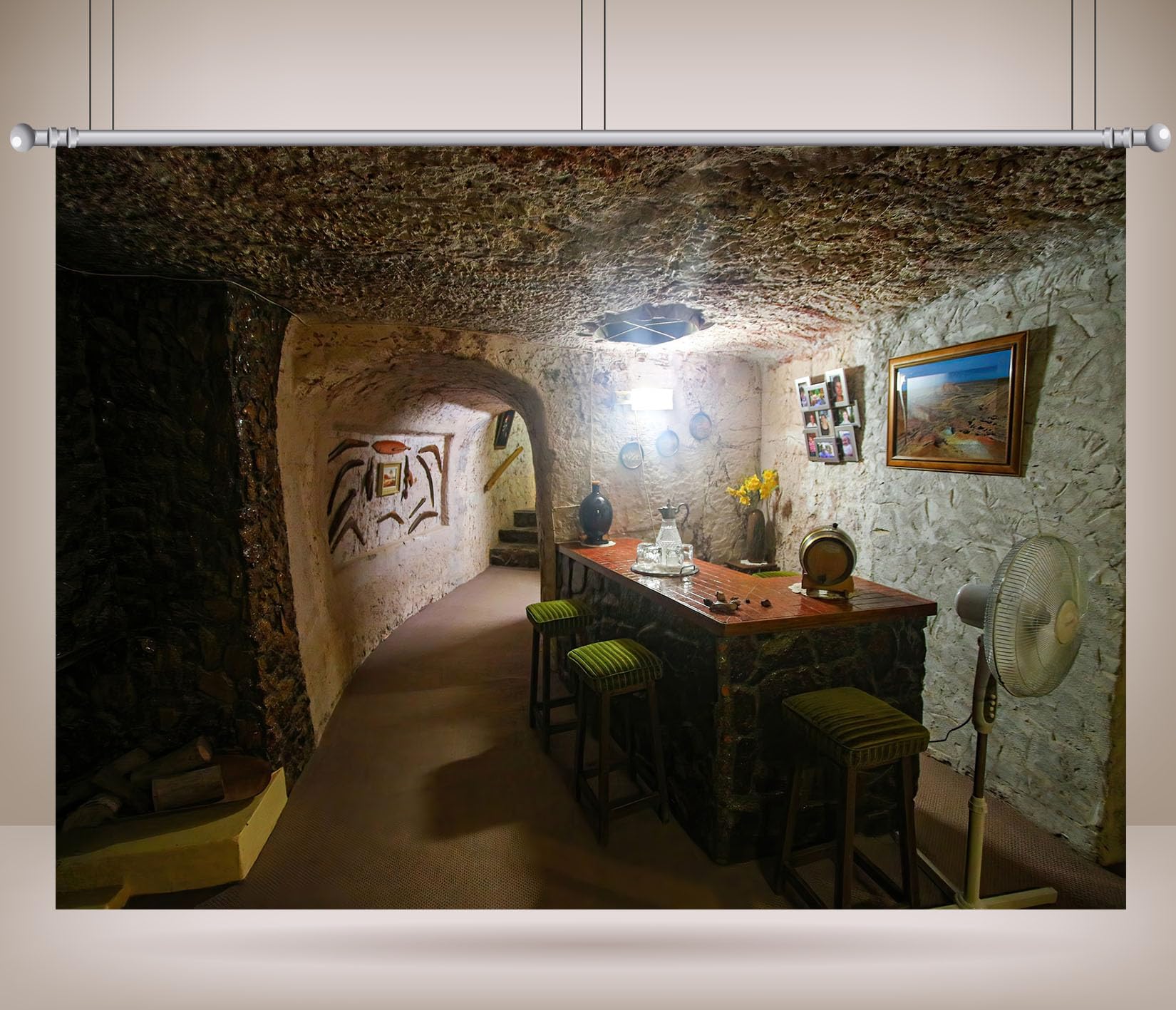 12x10FT (3.6x3m) Bar In Cantina Sotterranea Sfondo Fotografico
