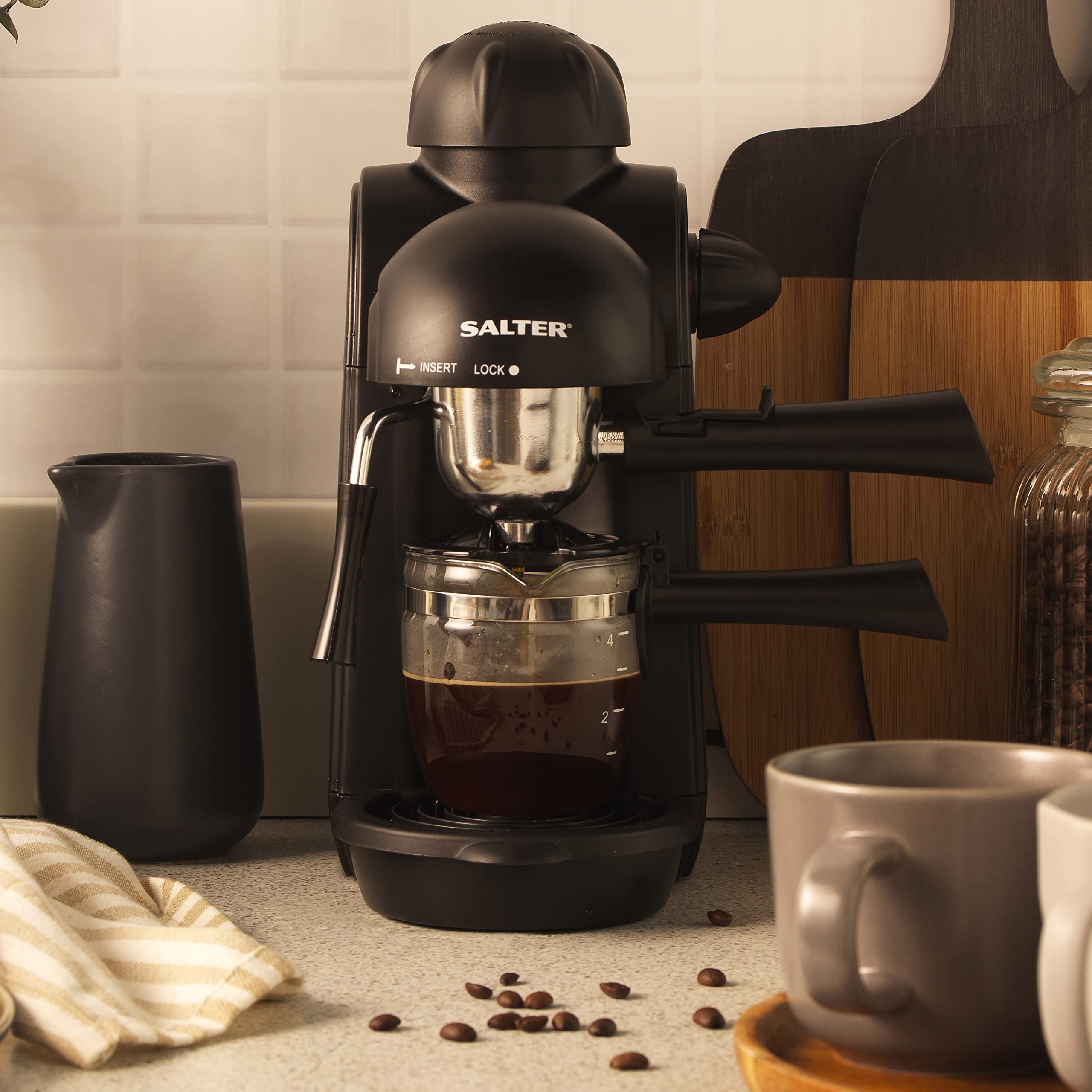 Salter® EK3131 Espressimo Barista Style Coffee Maker with 240 ml Glass