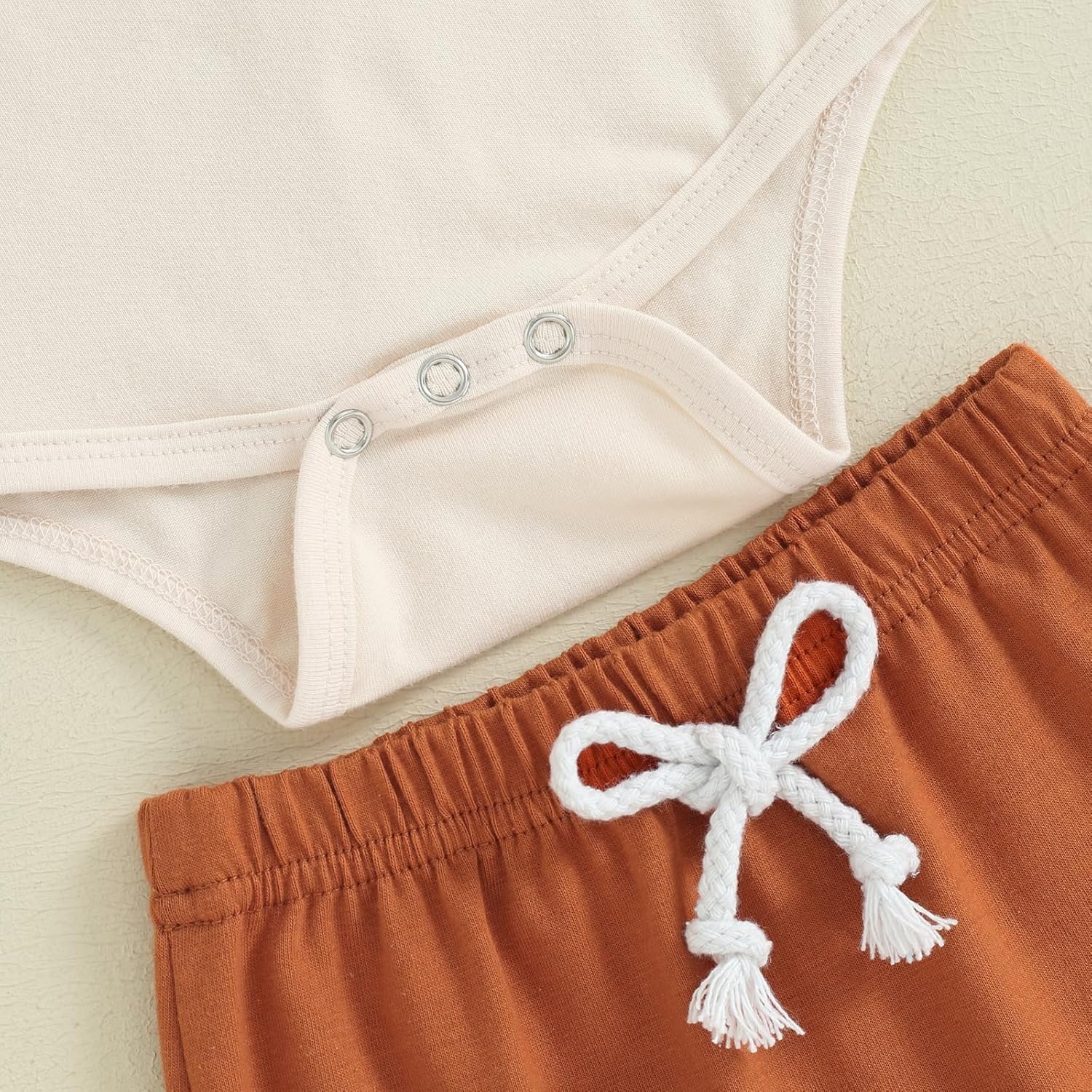 SAYOO Aunties Bestie Baby Clothes Gender Neutral Unisex Funny Letter Bodysuit Romper Solid Leggings Pants Hat 3Pcs Outfits - Image 6