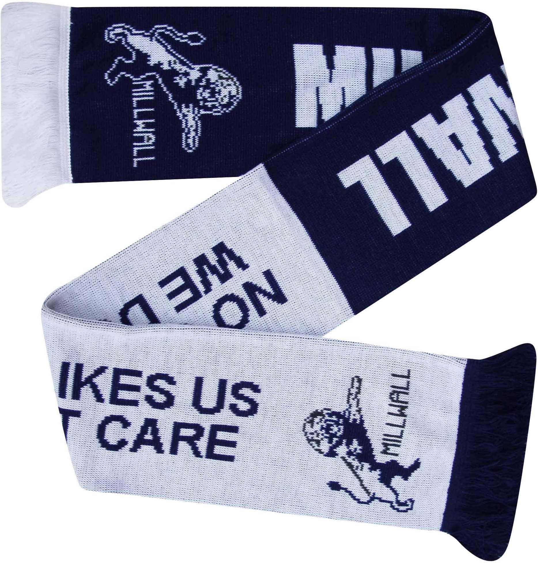 Millwall Football Crest No One Likes Us Fans Scarf (100% Acrylic)