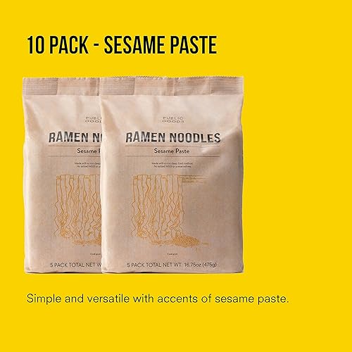 Miniatura 6 de Public Goods Fideos Ramen  Fideos veganos sin caldo  Todos los ingredientes naturales  Sin conservantes  Sin MSG añadido  Pasta de sésamo (paquete