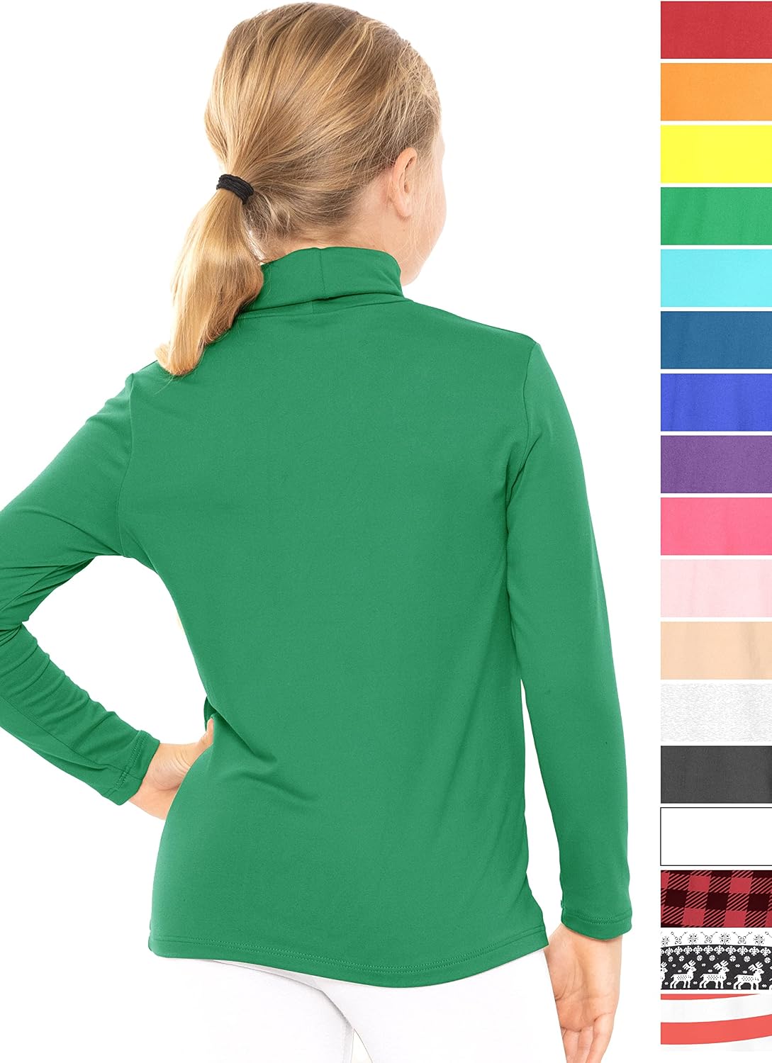 STRETCH IS COMFORT Girl's Oh So Soft Long Sleeve Turtleneck | Youth Size 2-16