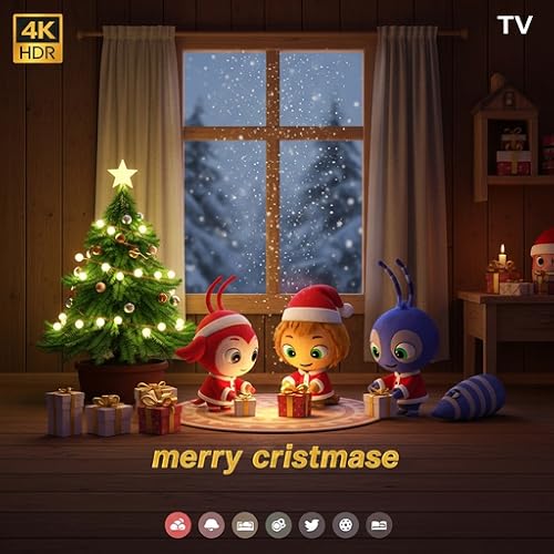 Winter Holiday Dreams: Sleeping Beat Bugs – 4K Relaxing Screensaver with Gentle Christmas Glow for Fire TV & Tablets