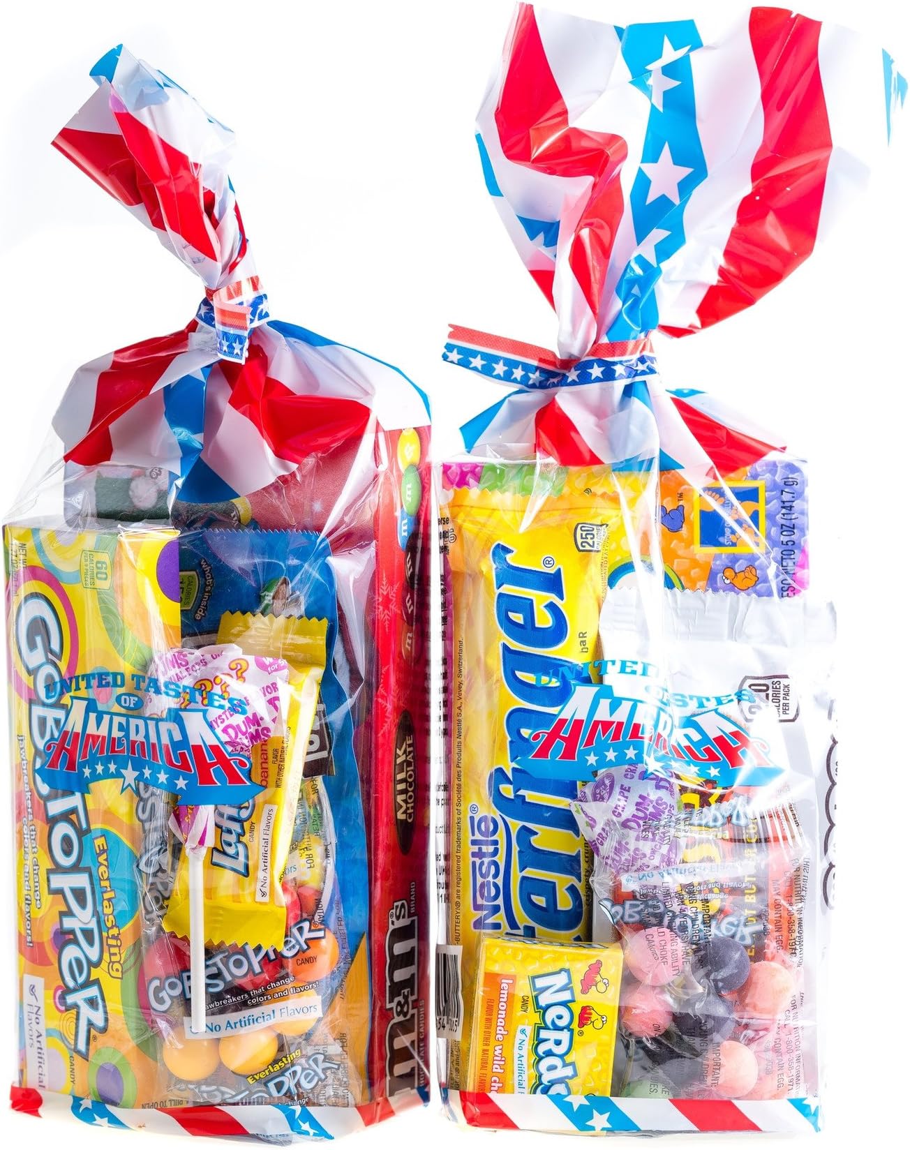 Holland plastics original Double Trouble Tastes of the states! 2 X All American Candy Gift Bags. 2 Bags Full of exciting American Candy!