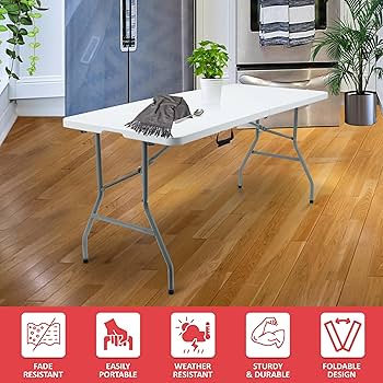 Denny International 1.8M 6ft Heavy Duty Folding Table for Catering