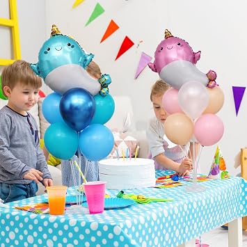 Under The Sea Whale Table Centerpiece Balloon Stand Kit 2 Sets