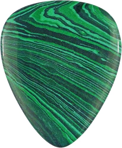 Miniatura 2 de Público de guitarra o bajo de piedra de malaquita verde, calibre ultra pesado de 0.118 in, forma 351, espectro exótico especial hecho a mano,