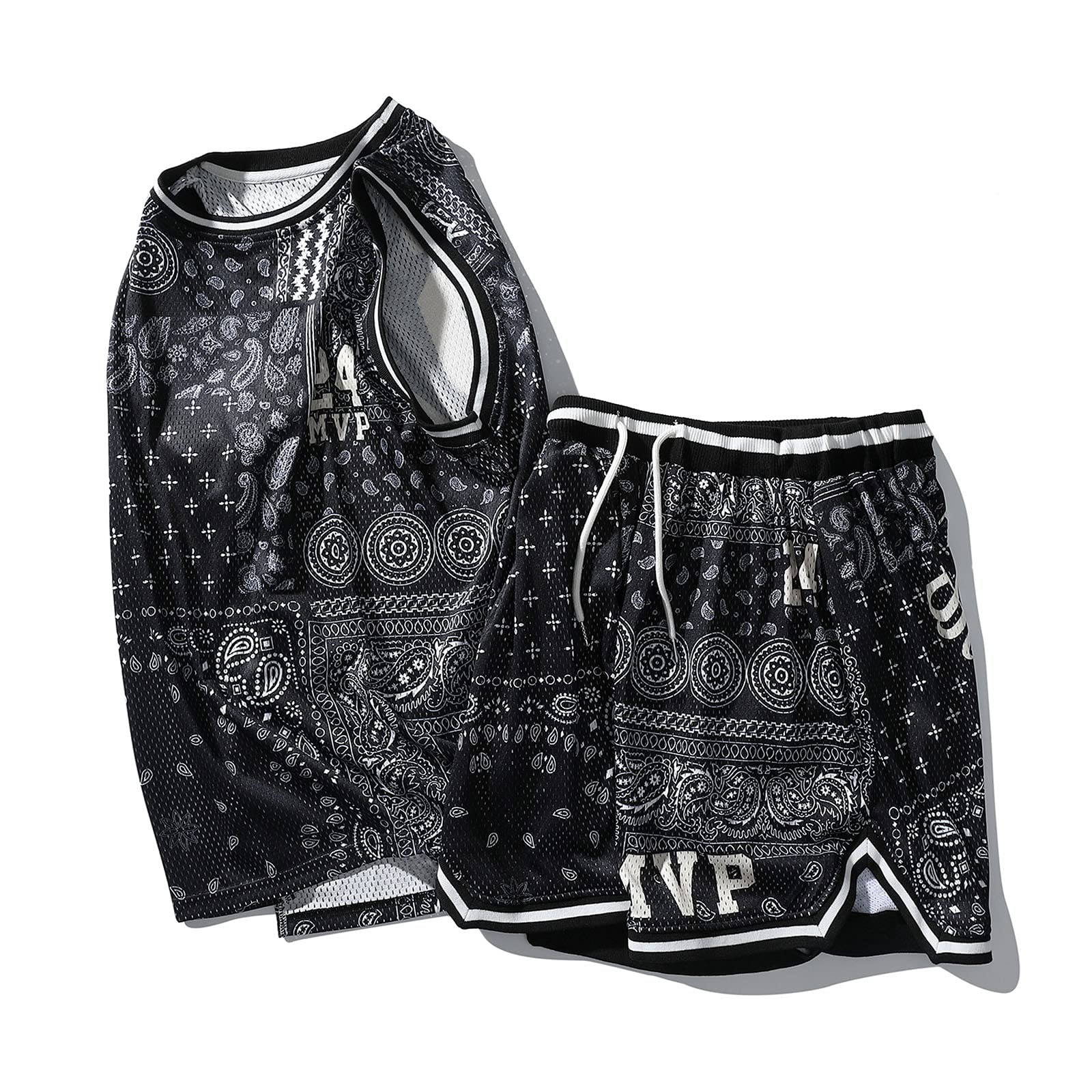 Maglie da Basket da Uomo Pantaloncini MVP 24# Casual Hip Hop Street Abbigliamento Sportivo Traspirante Uniforme Ad Asciugatura Rapida