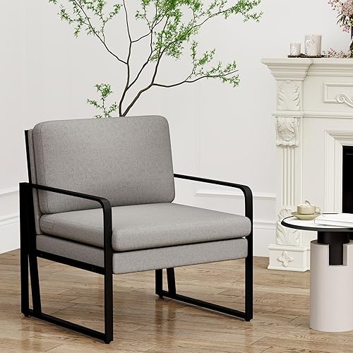 Miniatura 42 de Andeworld Juego de 2 sillas decorativas de terciopelo, sillones de sala de estar de mediados de siglo, sofá moderno tapizado con patas doradas de