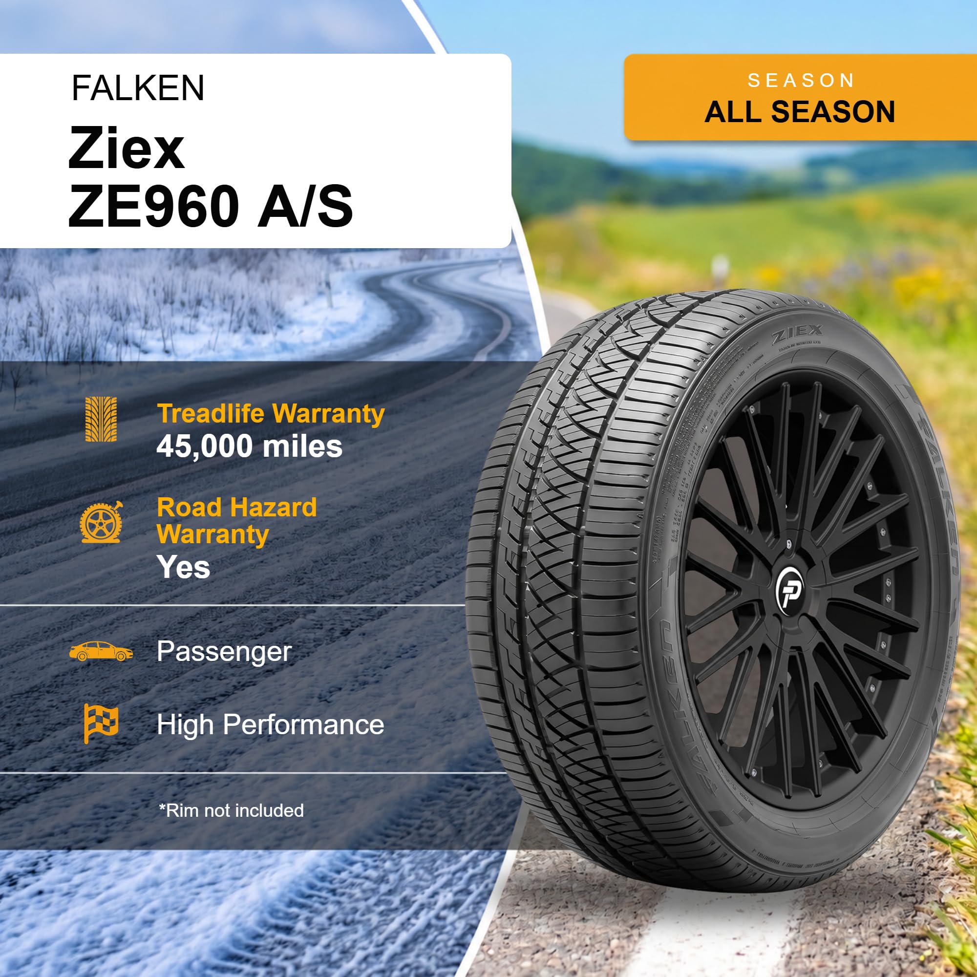 Amazon.com: Falken Ziex ZE960 A/S 235/40R18 95W XL All Season High
