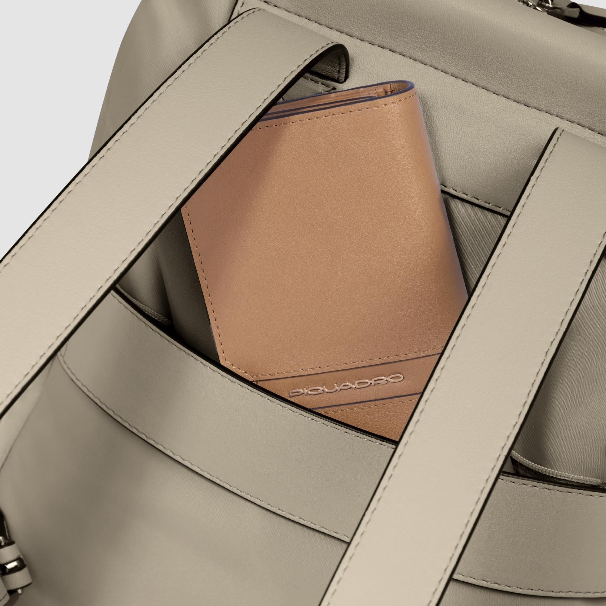 PIQUADRO Zaino donna porta iPad Donna pelle e tessuto sabbia