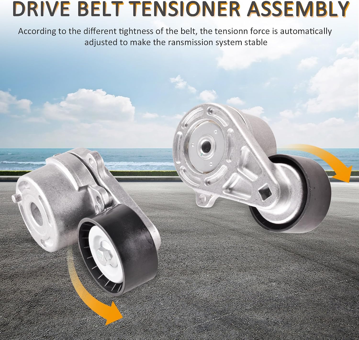 11955-5CA0B 119555CA0B Engine Belt Tensioner Compatible for Infiniti Q50/Q60 2016-2020, Compatible for Nissan Z 2023-2025