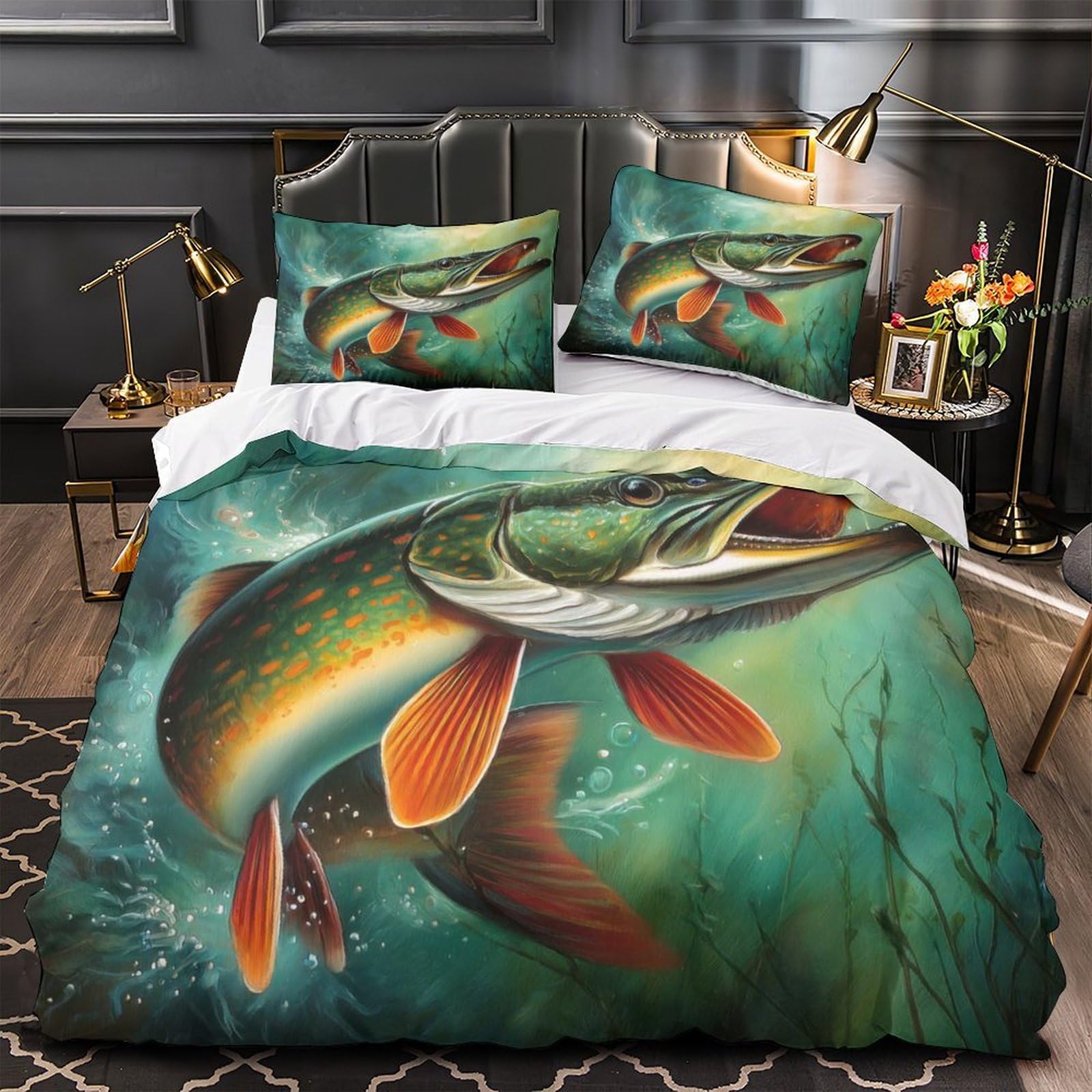 Parure de lit super douce fermeture éclair double housse couette 3D