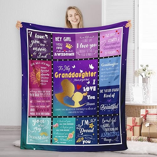 Grandma's - Manta suave de 50 x 40 pulgadas para nieta para cumpleaños, Navidad, graduación, día de la madre, boda, aniversario