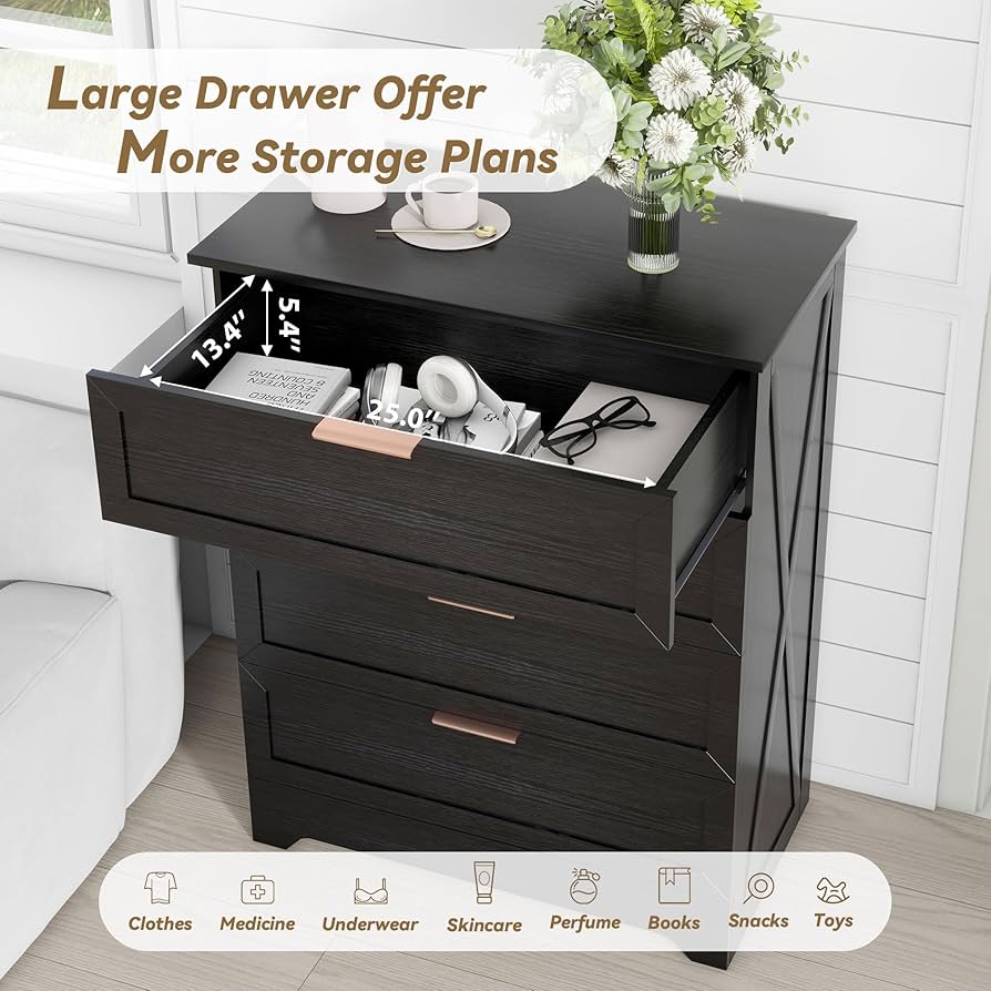 Amazon.com: FTZxHKLX Modern 4 Drawer Dresser for Bedroom