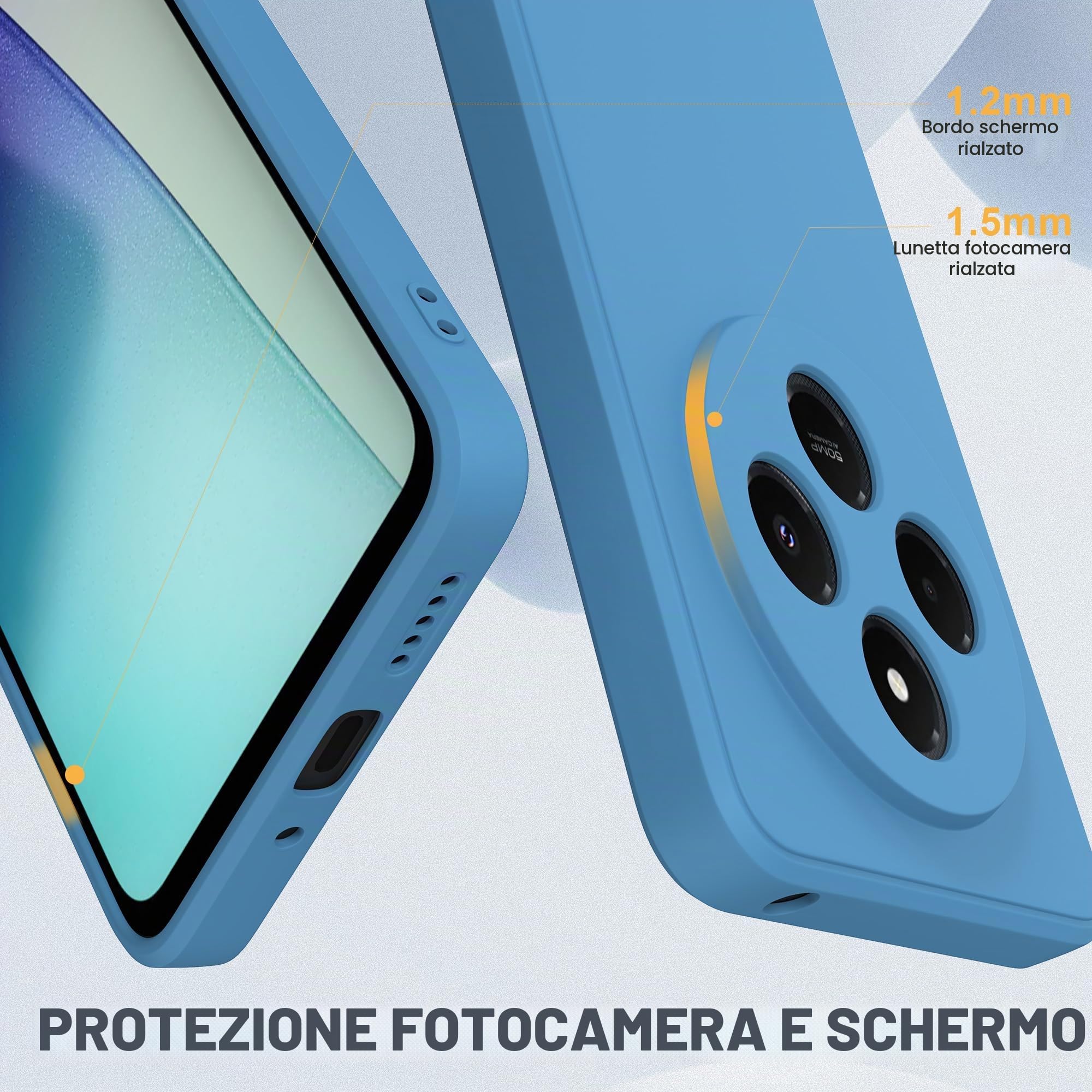 HTDELEC Custodia Trasparente + 2 Vetri Temperati Per Xiaomi Redmi 14C 4G / Redmi A4 5G – TPU Morbido, Antiurto, Protezione Completa