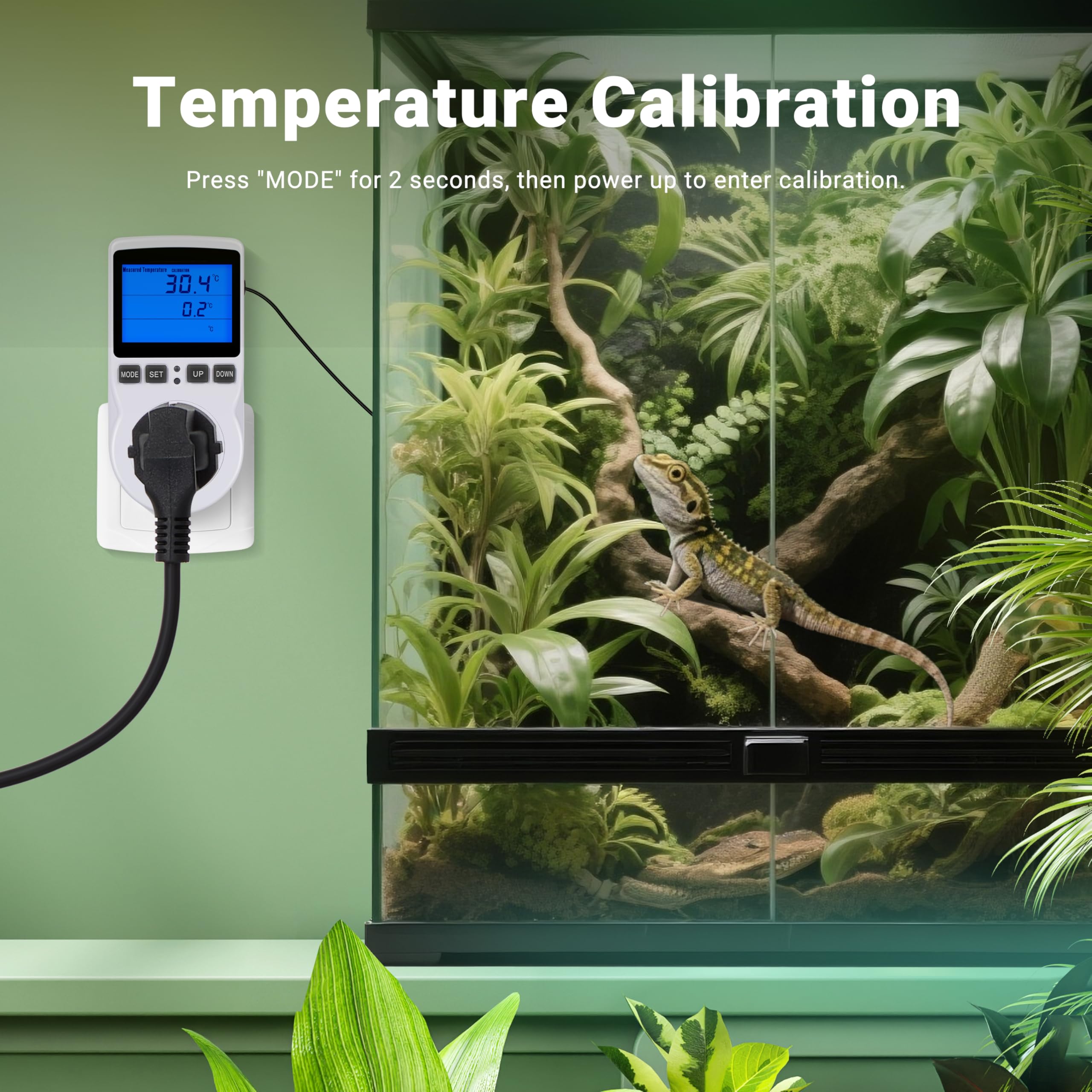 INKBIRDPLUS Termostato Digital Enchufe Calefaccion y Enfriamiento con Sonda 220V, Controlador de Temperatura Enchufe Momento Cuenta Regresiva para Incubadora,Tortugas,Lagartos,Elaboración casera,Cría