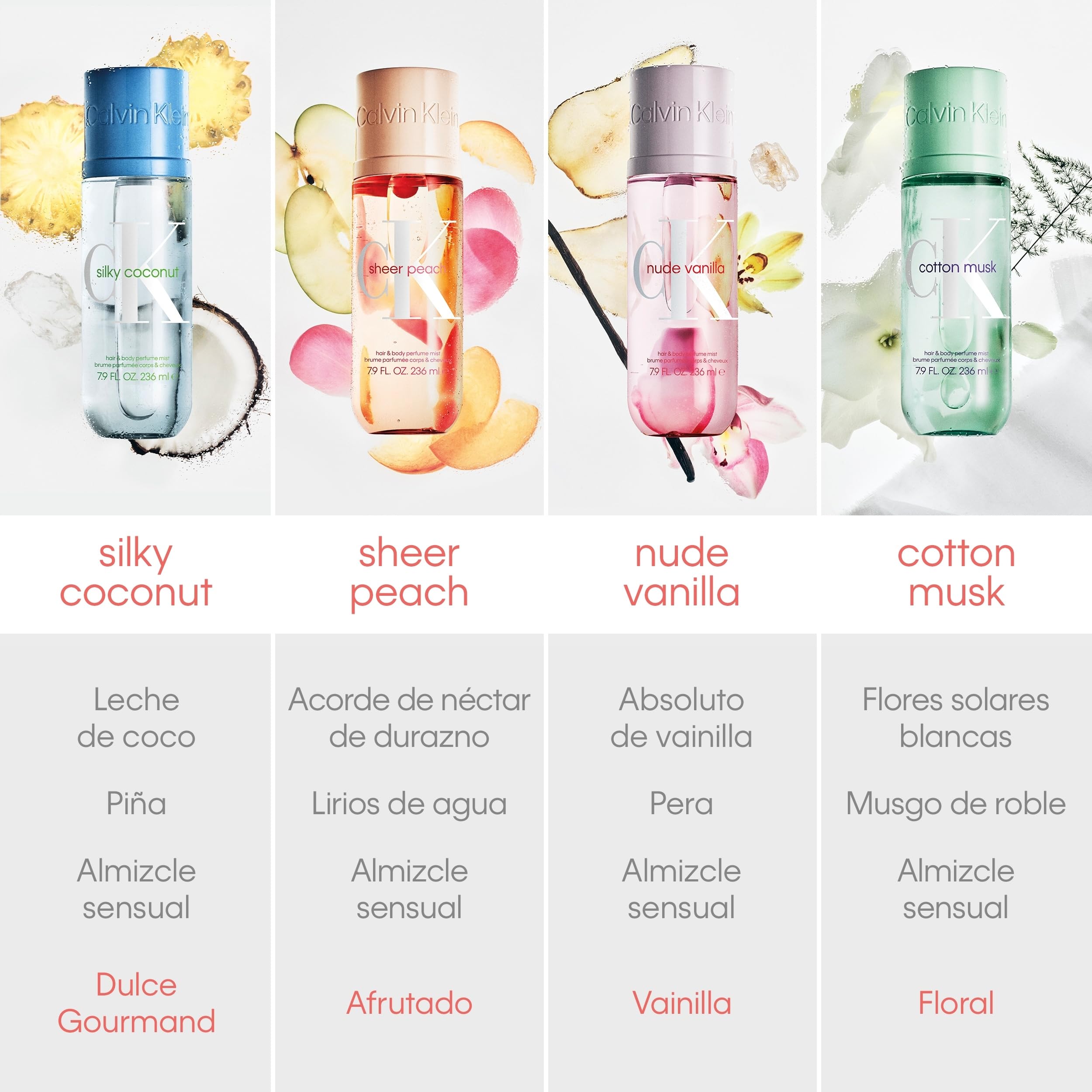Bruma perfumada CK unisex para cuerpo y cabello 236ml (7.9 oz)