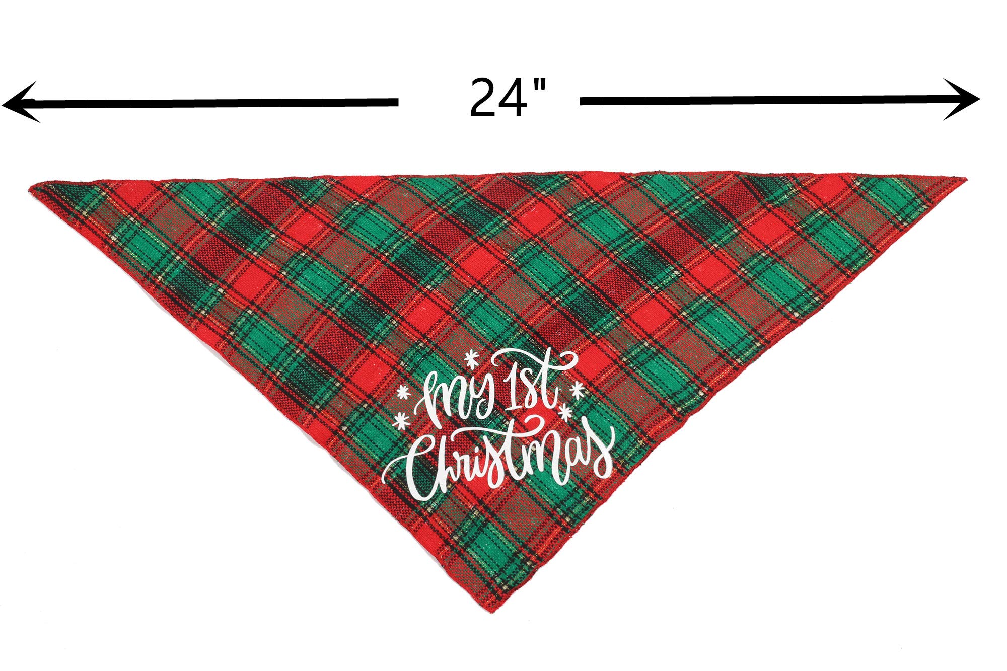 Bandana de Navidad para perros, paquete de 2 pañuelos a cuadros para perros para vacaciones de Navidad