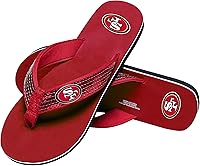 Vista 19 de FOCO Womens NFL Team Logo Sequin Strap Sandals Flip Flops