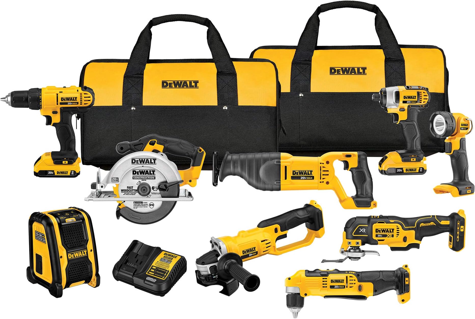 DeWALT DCKTS781D2M1 20V MAX Cordless Li-Ion 7 Tool Combo Kit w/Tough ...