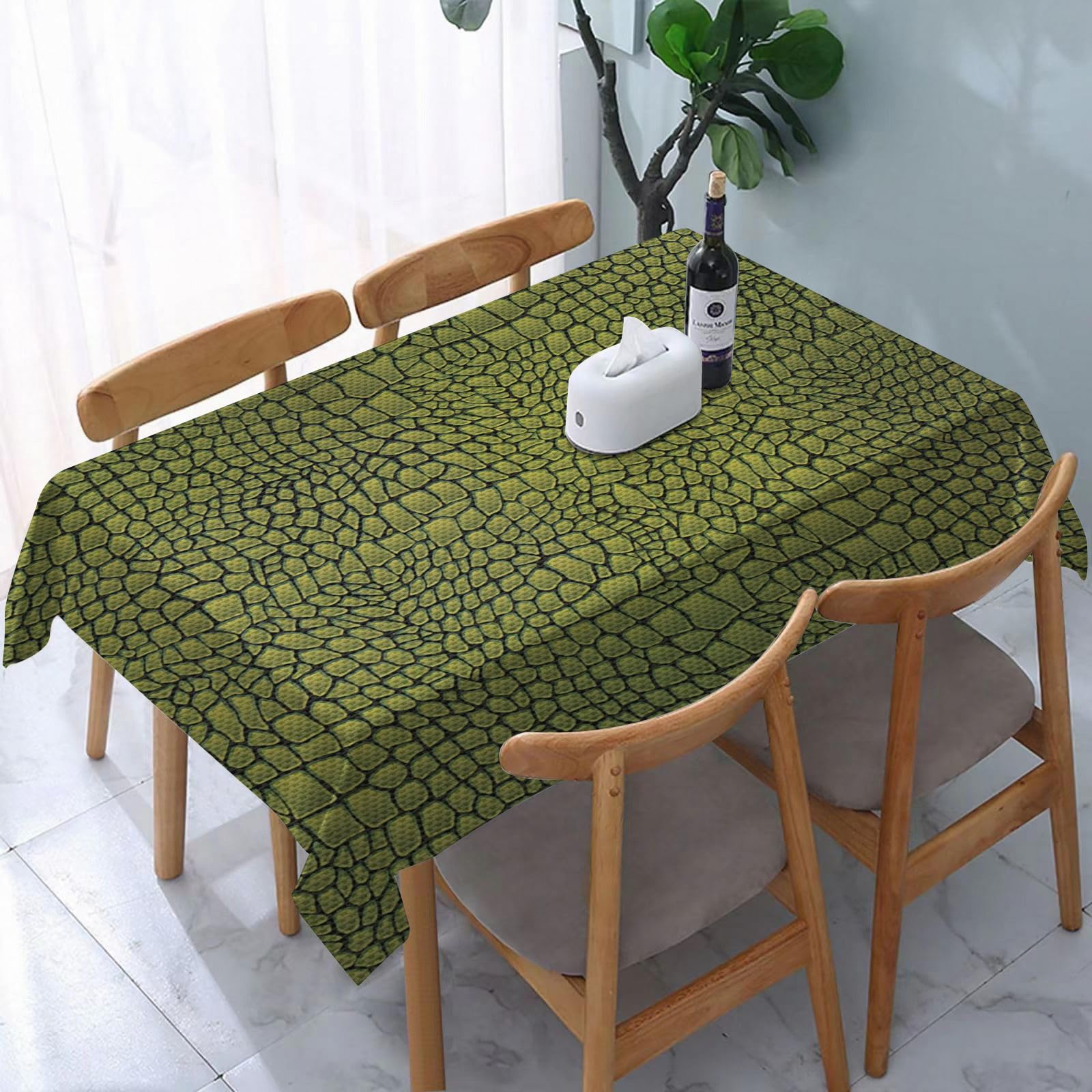Mid-Century Tischdecke Mit Streifen-Design – Wasserdicht, ölresistent & Maßgeschneidert (ca. 132x178 Cm)