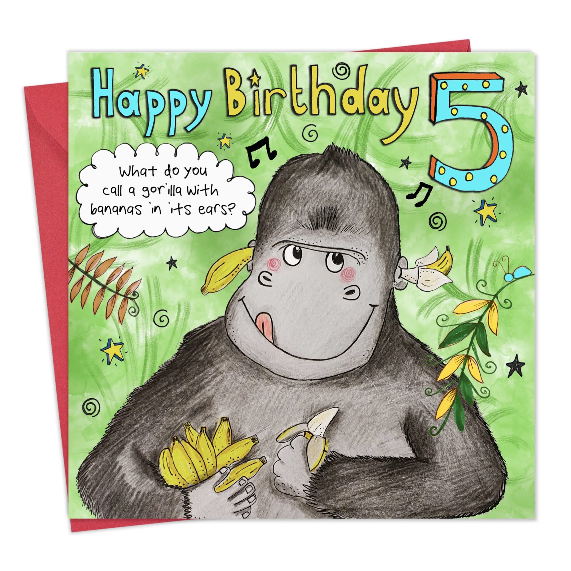 Twizler Carte De Vœu 5e Anniversaire Pour Enfants Filles Avec Vélo