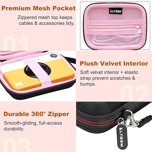 Miniatura 4 de LTGEM Funda rígida para cámara digital Kodak PRINTOMATIC o Kodak Smile con impresión instantánea digital, color rosa