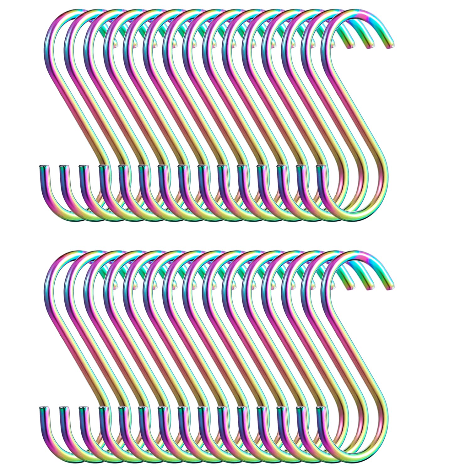 Evanda Rainbow S Ganci Da Appendere 30 Pack, Ganci In Acciaio Inox Per Cucina, Bagno, Esterno, Giardino, Ufficio, Ganci Per Pentole Tazze Utensili Vestiti Borse Asciugamani-image