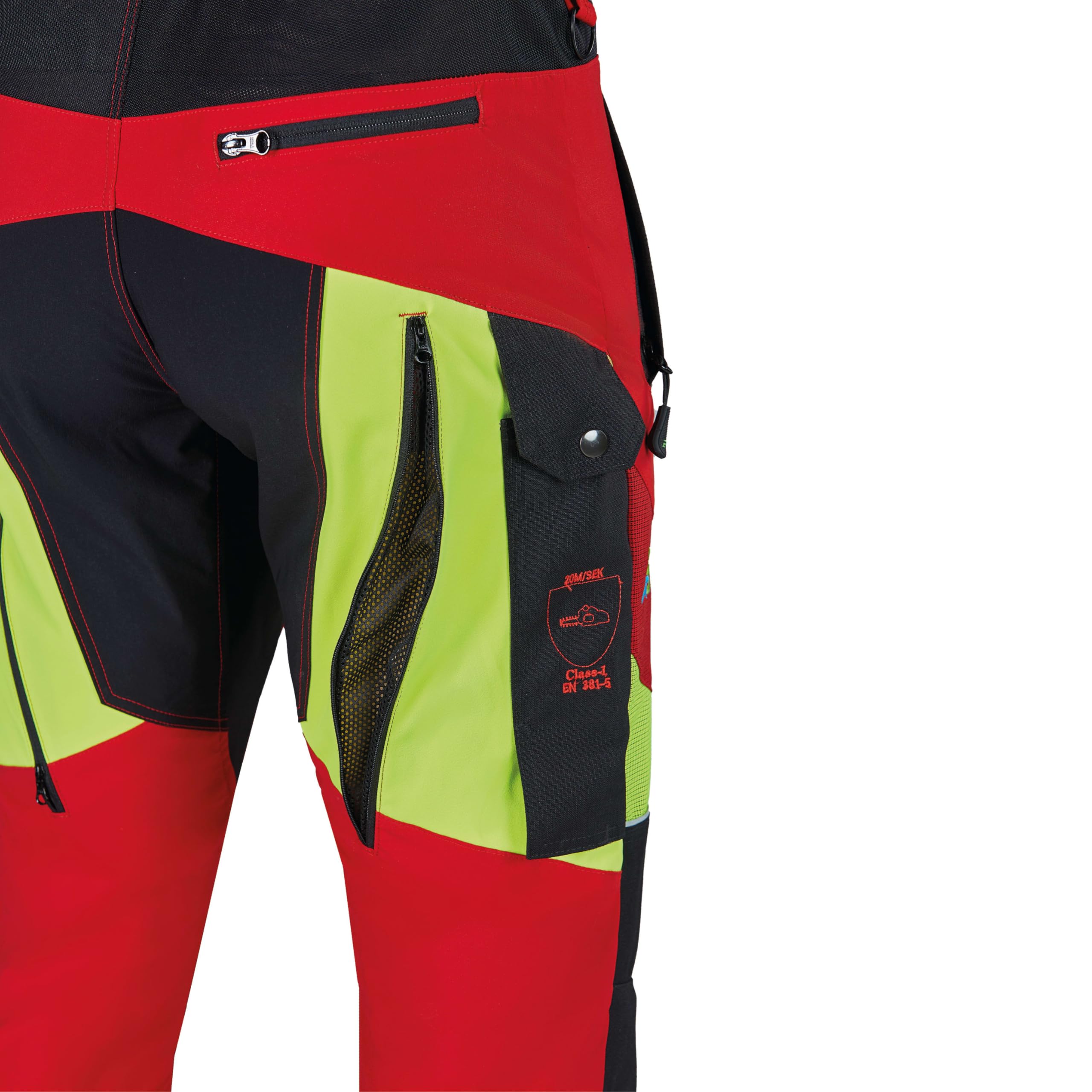 PSS Schnittschutzhose X-Treme Breeze Rot/Gelb Größe 98