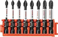 BOSCH Kit de brocas Phillips de 2" com clipe para sistema de estojo personalizado, 8 peças