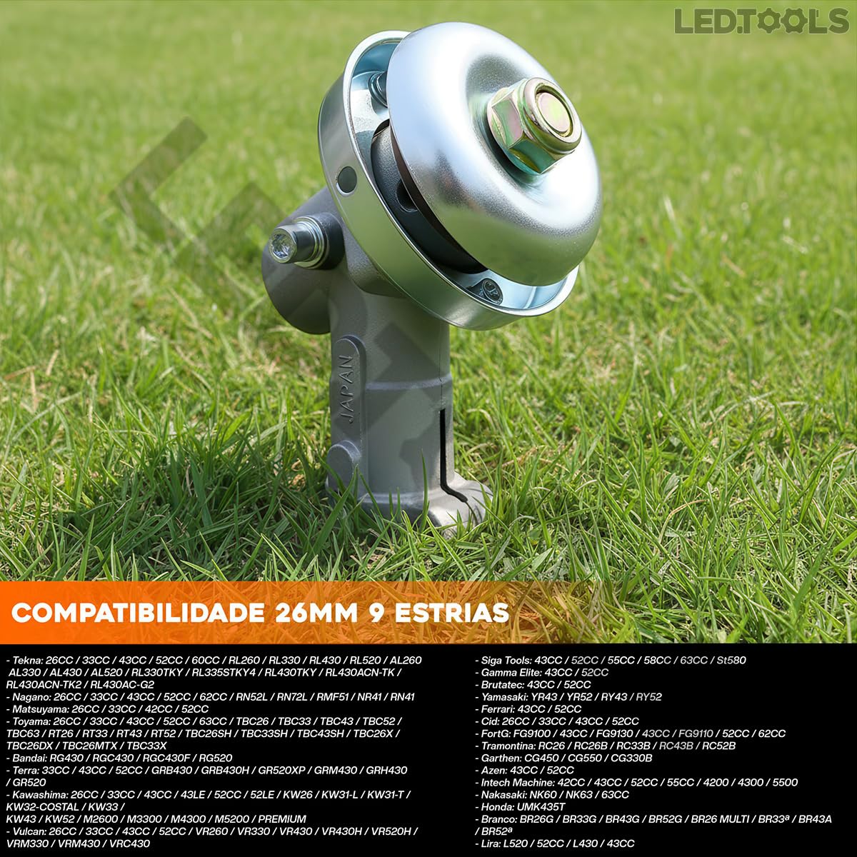 Caixa Transmissão Ponteira Para Roçadeiras de 26mm 9 Estrias Todas as  Marcas Durável | Amazon.com.br