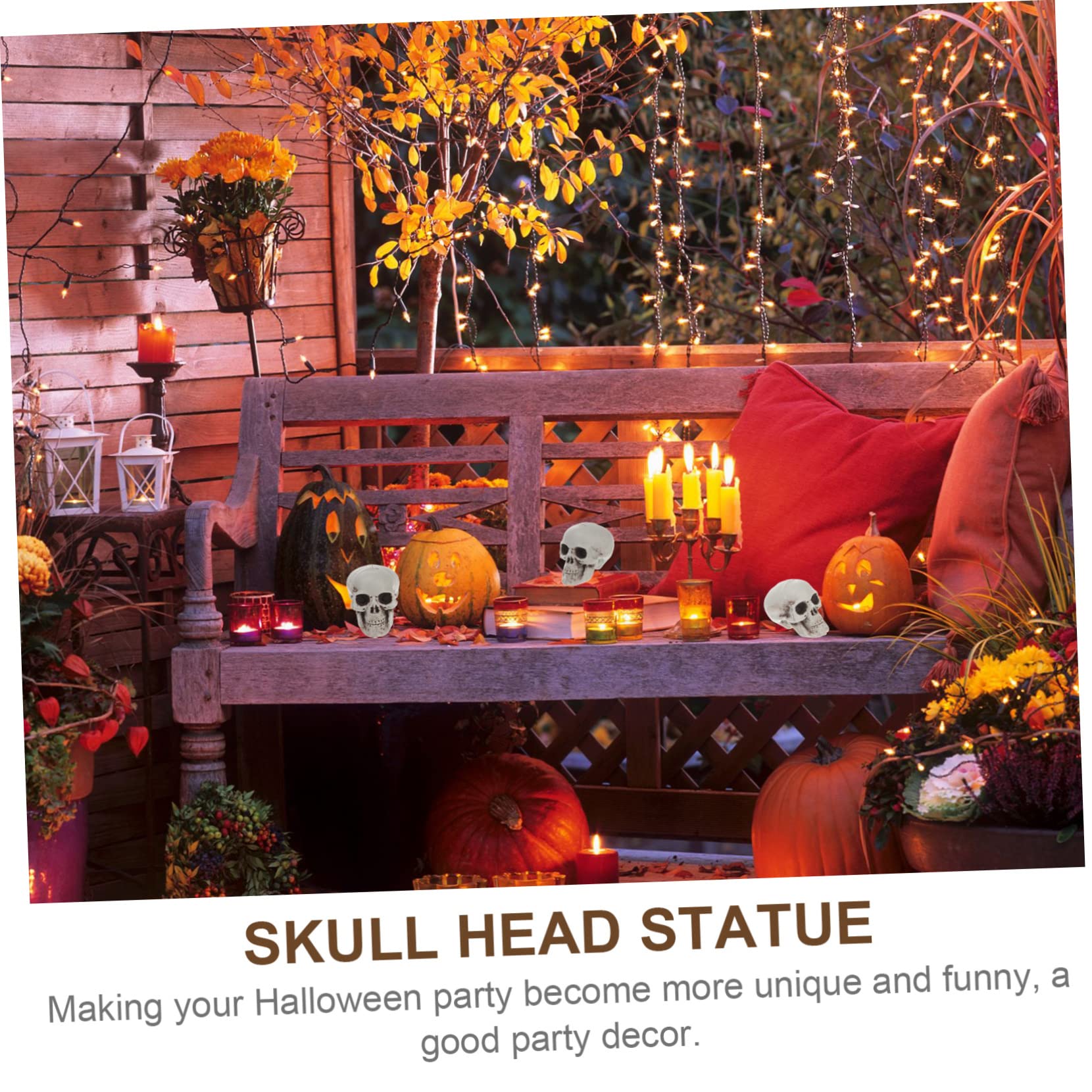 TOPBATHY 36 Pz Modello Di Teschio Di Simulazione Decorazioni Della Testa Di Scheletro Teschi Realistici Scheletri Di Halloween Teschi Scheletrici Arredamento Del Cranio Santificare Plastica