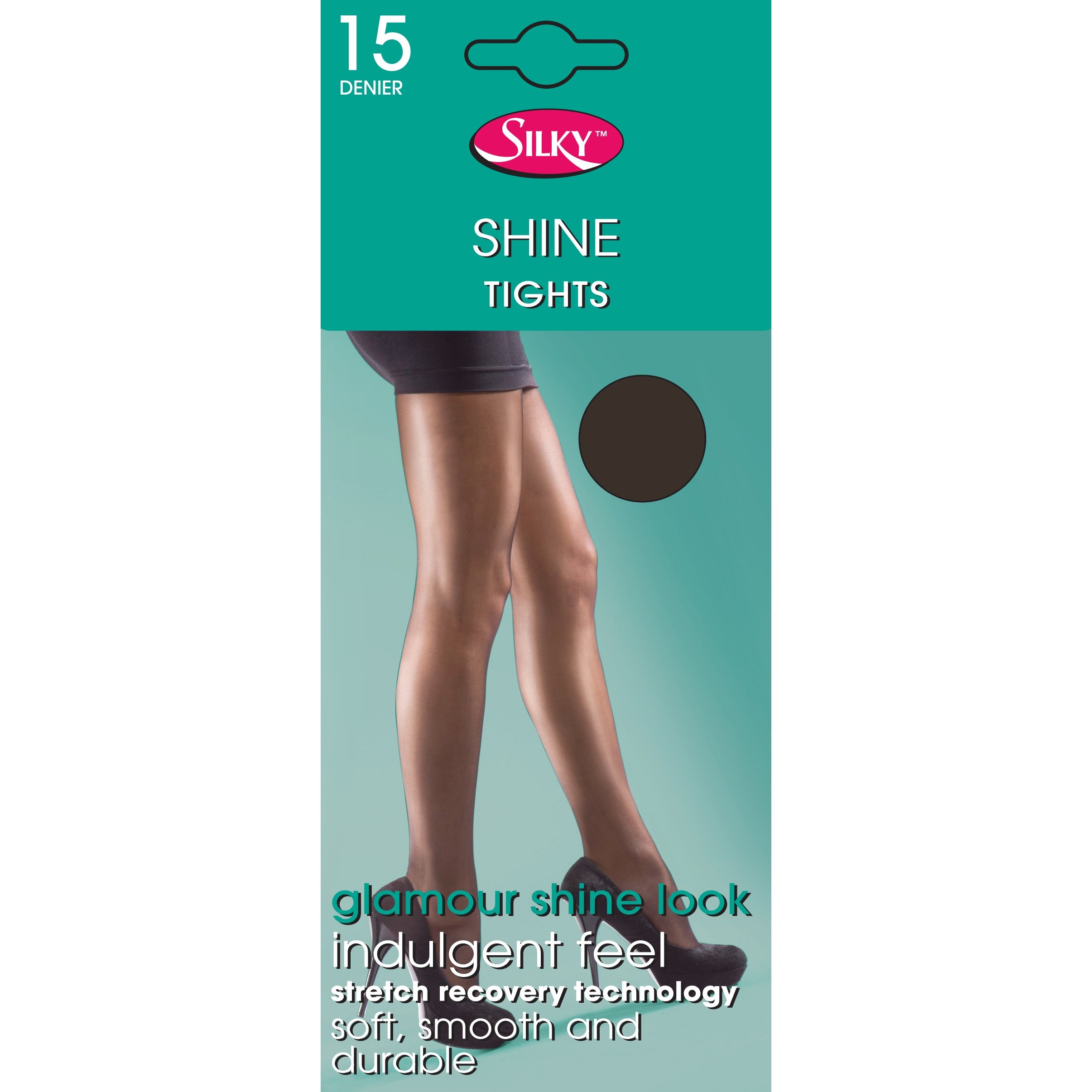 Silky Women's Barely Black / Shine Tights (1 Pair) (Medium (36Â€-42Â€)) (Barely Black)